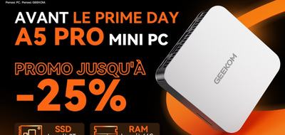 25 % de remise sur le mini PC Geekom A5 Pro, une offre à ne pas manquer !