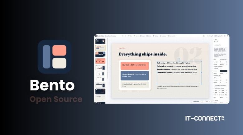 Bento : une alternative open source à PowerPoint qui tient dans un seul fichier HTML