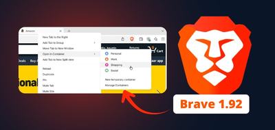Brave 1.92 – le multi-comptes natif avec les Containers