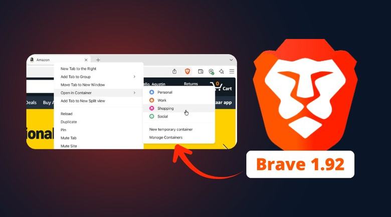 Brave 1.92 – le multi-comptes natif avec les Containers