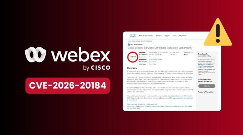 Cisco Webex – CVE-2026-20184 : cette faille critique nécessite une action de l’admin