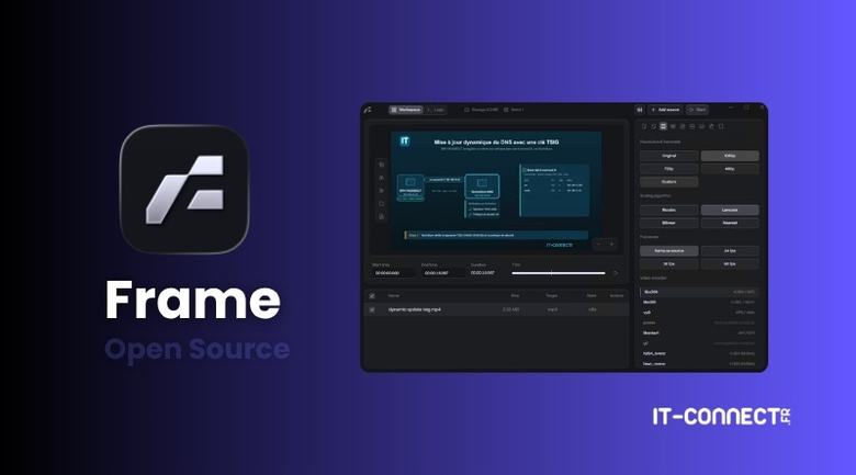 Frame : une interface graphique open source et moderne pour FFmpeg