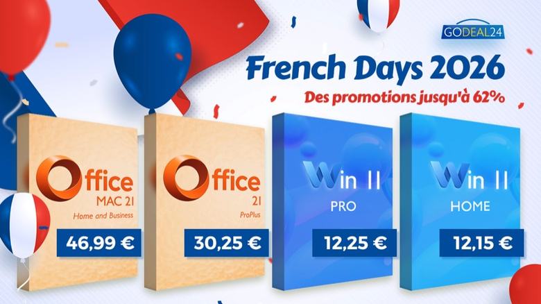 French Days 2026 avec GoDeal24 : Office 2021, Windows 11 Pro, Windows Server 2025, etc.