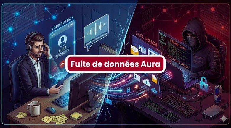 Le spécialiste de la protection d’identité Aura piraté : 900 000 contacts dans la nature