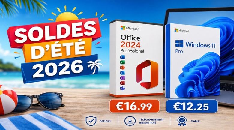 Soldes d’été 2026 GoDeal24 : Office 2024 Pro Plus à vie à 16.99€ et Windows 11 Pro à 12.25€