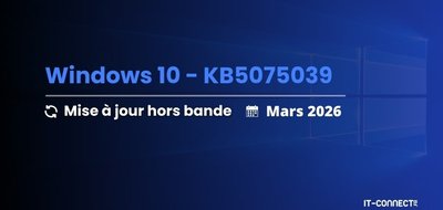 Windows 10 – KB5075039 : une mise à jour surprise pour réparer l’environnement de récupération
