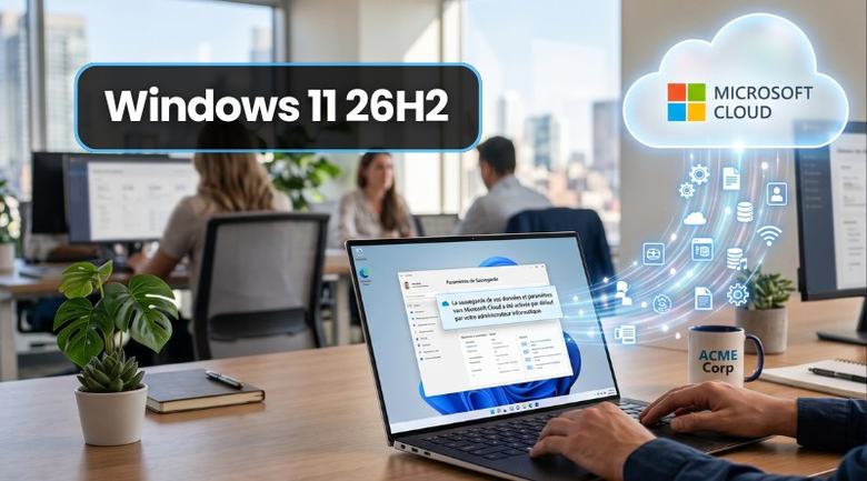 Windows 11 26H2 : la sauvegarde des paramètres activée par défaut sur les PC