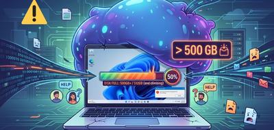 Windows 11 : ce fichier caché peut consommer tout votre disque
